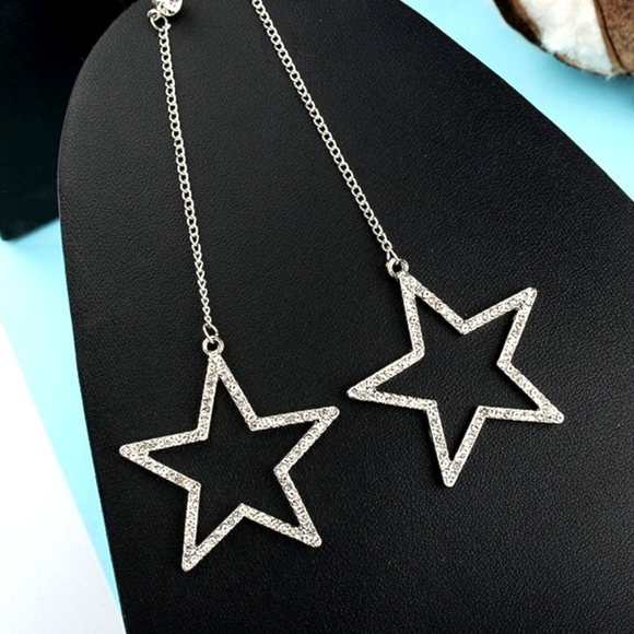 Star Rhinestone Earrings - Picture 1 of 5